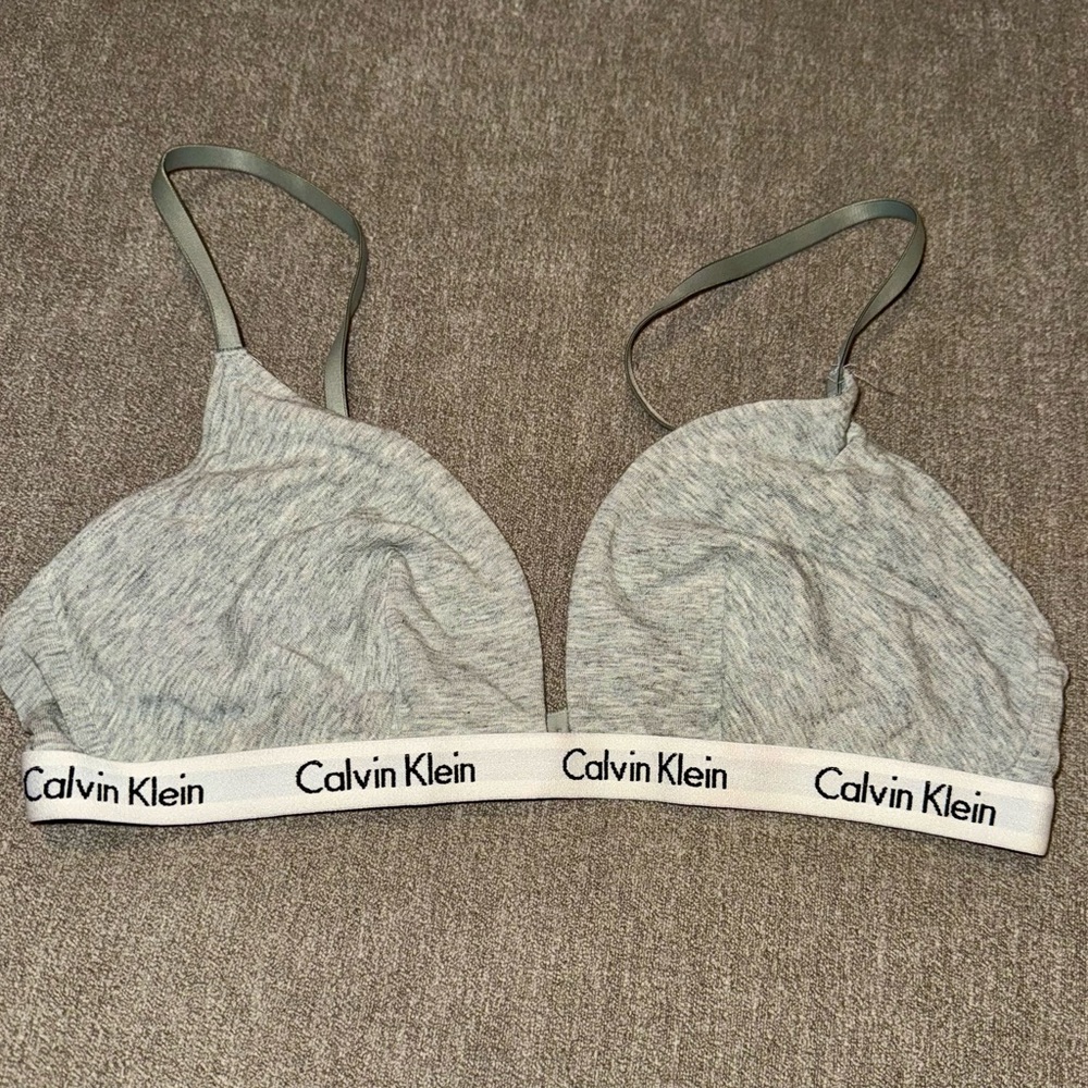 Calvin Klein Gray Bralette Large